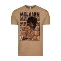 Vintage Coffee melanin melanin melanin with afro girl Vintage Tee - texasbilliewilder