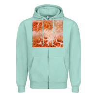 Seafoam orange glitter Zipper Hoodie - JahusDesignShop