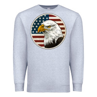 Heather Grey American Bald Eagle Premium Sweatshirt - Jasminsmagicworld