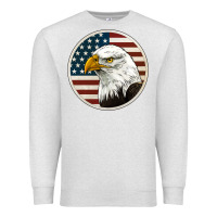 Oatmeal Heather American Bald Eagle Premium Sweatshirt - Jasminsmagicworld