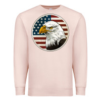 Pale Pink American Bald Eagle Premium Sweatshirt - Jasminsmagicworld