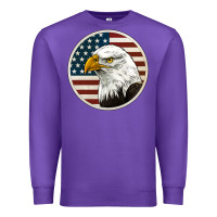 Purple American Bald Eagle Premium Sweatshirt - Jasminsmagicworld