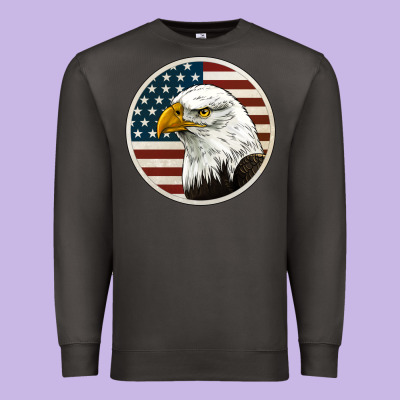 American Bald Eagle Premium Sweatshirt Designed By Jasminsmagicworld