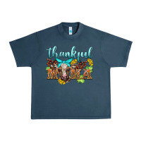 Midnight Navy thankful mama cow Urban Heavy Tee - BarkalooDesign