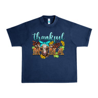 Navy thankful mama cow Urban Heavy Tee - BarkalooDesign