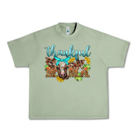 Oil Green thankful mama cow Urban Heavy Tee - BarkalooDesign