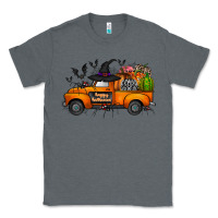 Charcoal Heather happy halloween truck Classic Tee - CowhideDigitalArt