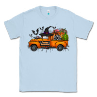 Dusty Blue happy halloween truck Classic Tee - CowhideDigitalArt