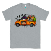 Heather Grey happy halloween truck Classic Tee - CowhideDigitalArt