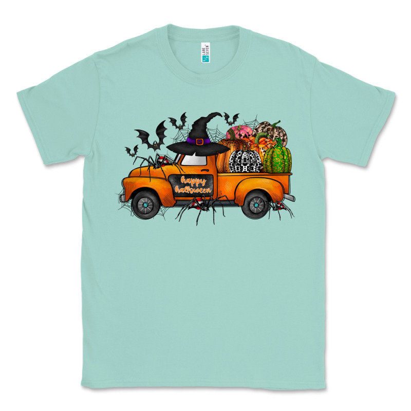 Happy Halloween Truck Classic Tee by CowhideDigitalArt | Teevron