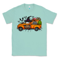 Seafoam happy halloween truck Classic Tee - CowhideDigitalArt