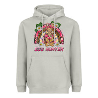 Easter Pink Camouflage Egg Hunter  Bunny Rainbow Heavyweight Hoodie | Teevron