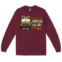 Burgundy Captain Of Struggle Bus Busdrive Long Sleeve Tee - CowhideDigitalArt
