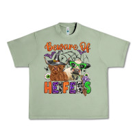 Oil Green beware of heifers Urban Heavy Tee - Zillion Design Studio