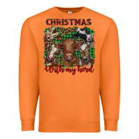 Carrot christmas with my herd cows Premium Sweatshirt - BarkalooDesign