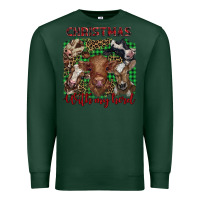 Sports Green christmas with my herd cows Premium Sweatshirt - BarkalooDesign