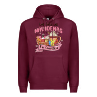 Burgundy christmas tis the season mexican Premium Hoodie - MaliasSmallBusiness