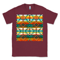 Burgundy native american aztec seamless pattern 1 Classic Tee - BundleAndBundleShop