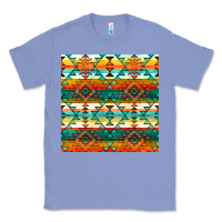 Colony Blue native american aztec seamless pattern 1 Classic Tee - BundleAndBundleShop