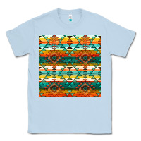 Dusty Blue native american aztec seamless pattern 1 Classic Tee - BundleAndBundleShop