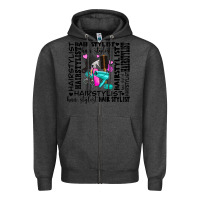 Charcoal Heather hair stylist elementary Zipper Hoodie - AdoDesignShop