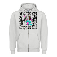 Dove Grey hair stylist elementary Zipper Hoodie - AdoDesignShop