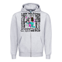 Heather Grey hair stylist elementary Zipper Hoodie - AdoDesignShop