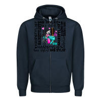 Navy hair stylist elementary Zipper Hoodie - AdoDesignShop