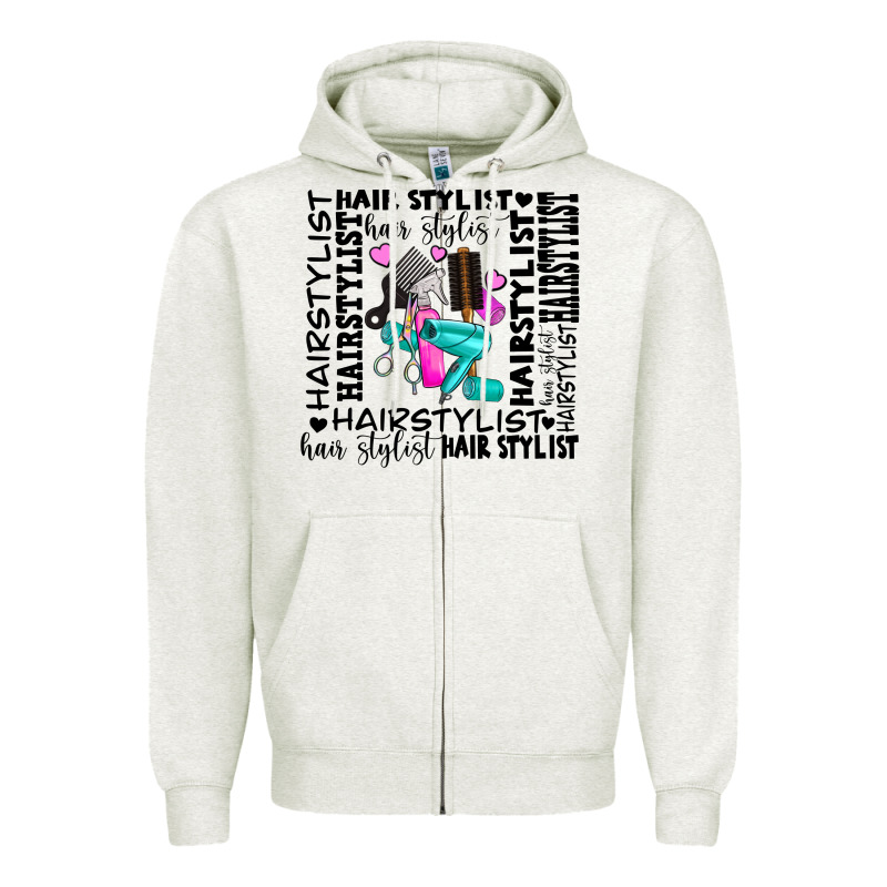 Hair Stylist Elementary Zipper Hoodie by AdoDesignShop | Teevron