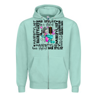 Seafoam hair stylist elementary Zipper Hoodie - AdoDesignShop