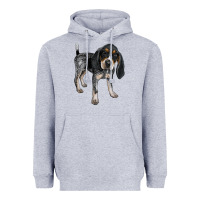 Heather Grey bluetick coonhound Heavyweight Hoodie - LillyAllenDesigns
