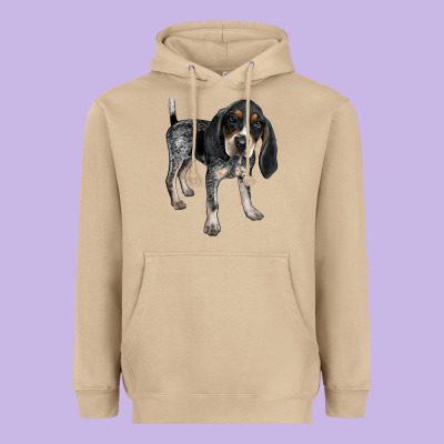 Bluetick Coonhound Heavyweight Hoodie Designed By Lillyallendesigns