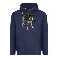 Navy bluetick coonhound Heavyweight Hoodie - LillyAllenDesigns