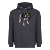Smoke bluetick coonhound Heavyweight Hoodie - LillyAllenDesigns