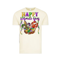 Vintage Arctic Happy Mardi Gras Fleur De Lis King Cake Crawfish Vintage Tee - RanaPortraitStore