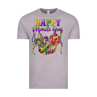 Vintage Zinc Happy Mardi Gras Fleur De Lis King Cake Crawfish Vintage Tee - RanaPortraitStore