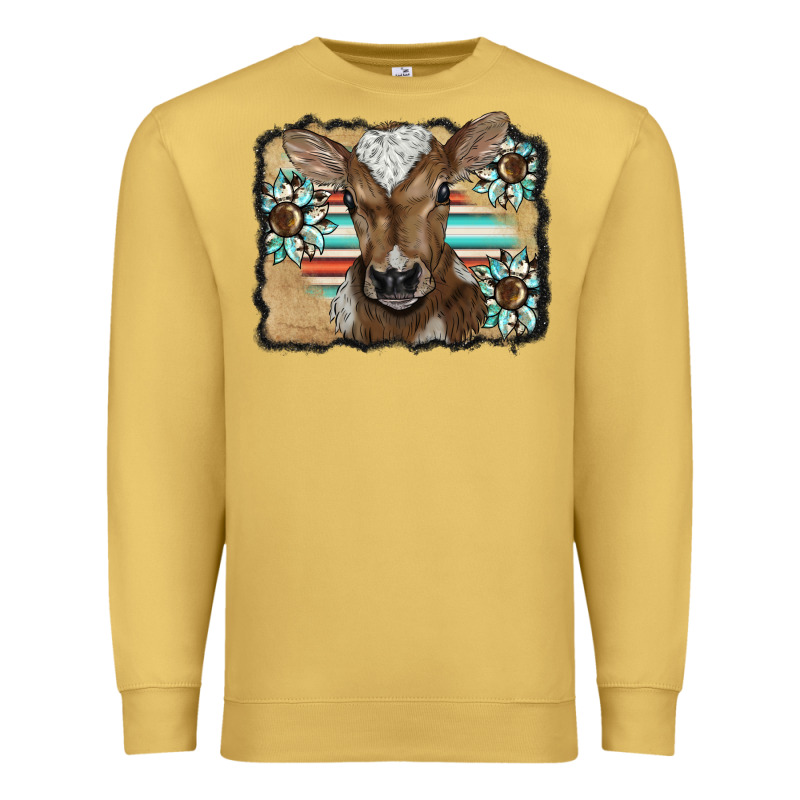 Western Wreath Baby Calf Premium Sweatshirt by BarkalooDesign | Teevron