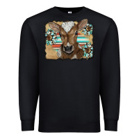 Black western wreath baby calf Premium Sweatshirt - BarkalooDesign