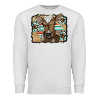 Oatmeal Heather western wreath baby calf Premium Sweatshirt - BarkalooDesign