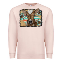 Pale Pink western wreath baby calf Premium Sweatshirt - BarkalooDesign