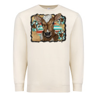 Sandshell western wreath baby calf Premium Sweatshirt - BarkalooDesign