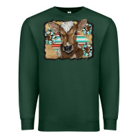 Sports Green western wreath baby calf Premium Sweatshirt - BarkalooDesign