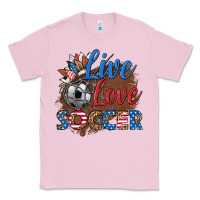 Bubblegum Pink live love soccer Classic Tee - HRA Design Shop