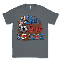 Charcoal Heather live love soccer Classic Tee - HRA Design Shop