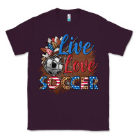 Plum live love soccer Classic Tee - HRA Design Shop