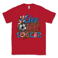Red live love soccer Classic Tee - HRA Design Shop