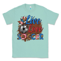 Seafoam live love soccer Classic Tee - HRA Design Shop