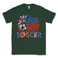 Sports Green live love soccer Classic Tee - HRA Design Shop