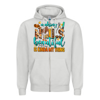 Dove Grey making nails beautiful is kinda my thing Zipper Hoodie - AdoDesignShop