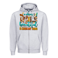Heather Grey making nails beautiful is kinda my thing Zipper Hoodie - AdoDesignShop